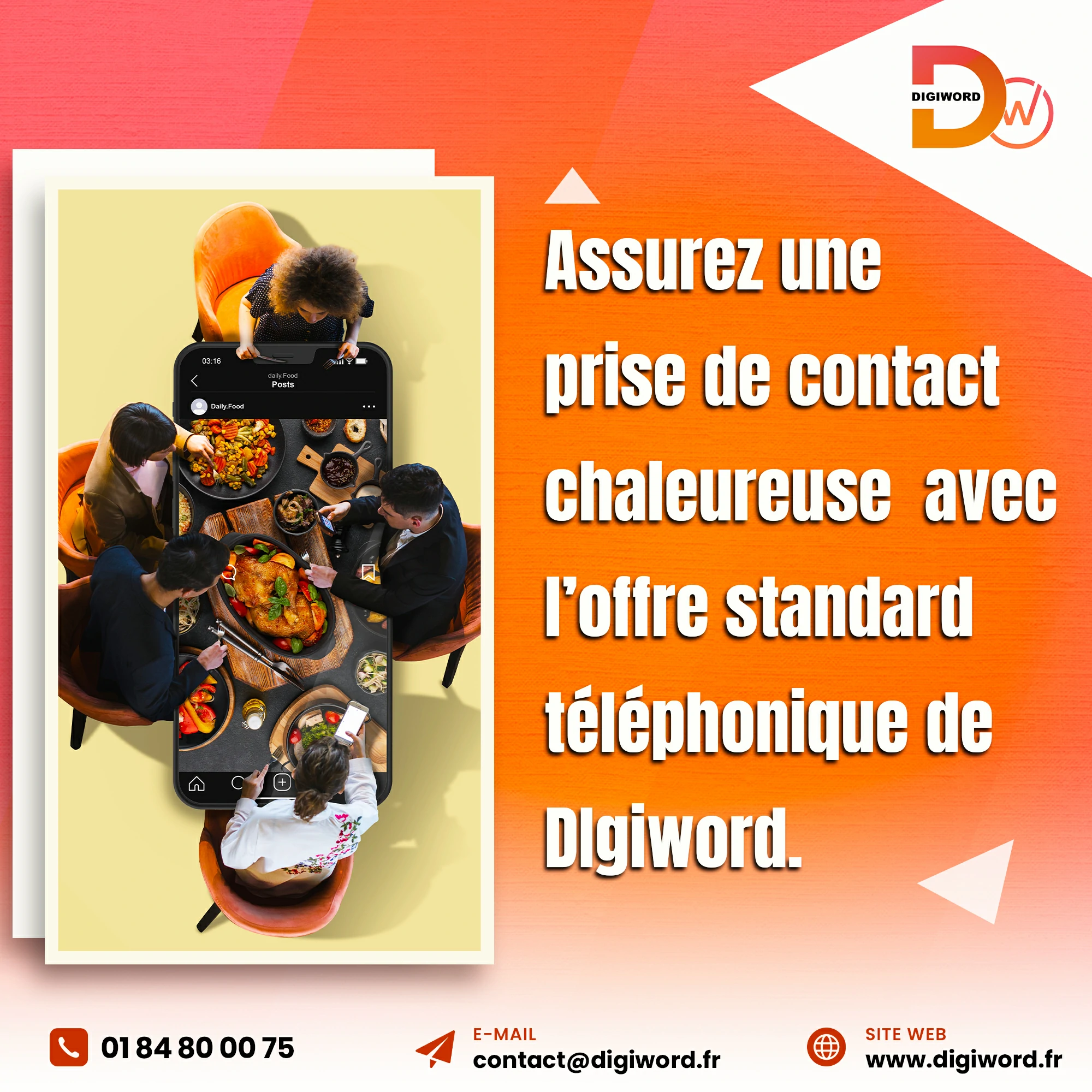 Assurez une Prise de Contact Chaleureuse avec l&rsquo;Offre Standard Téléphonique de Digiword