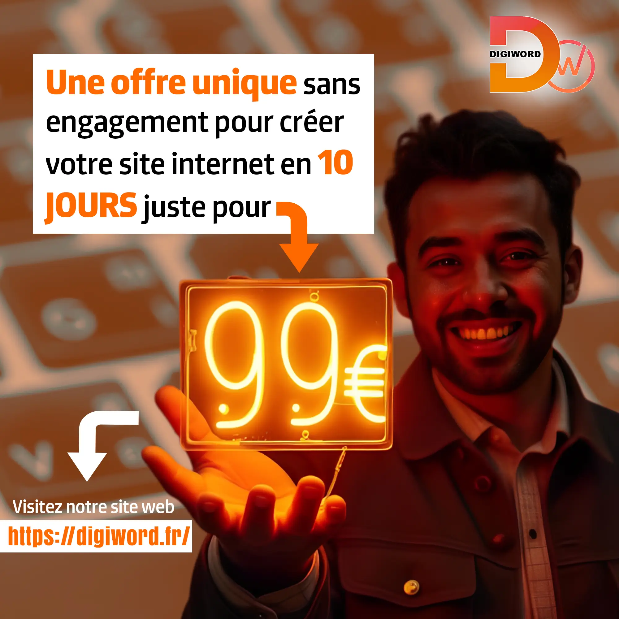 L’Offre Révolutionnaire de Digiword : Un Site Internet en 10 Jours, Sans Engagement, à un Prix Incomparable !
